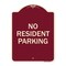 Signmission Reserved Parking No Resident Parking Heavy-Gauge Aluminum Sign, 24" x 18", BU-1824-23045 A-DES-BU-1824-23045 - alternate 1